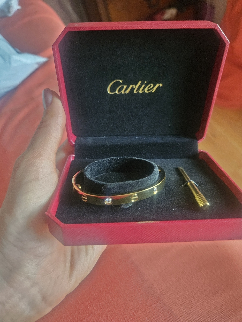 Gold Luxury- bangle, Love style